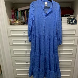 NWT H&M EMBROIDERED MAXI DRESS